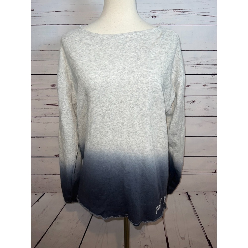 Victorias Secret PINK Sweatshirt Small Ombre Sexy Cut Out Long Sleeve Pullover